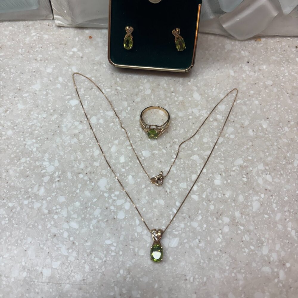 earring, ring, necklace set